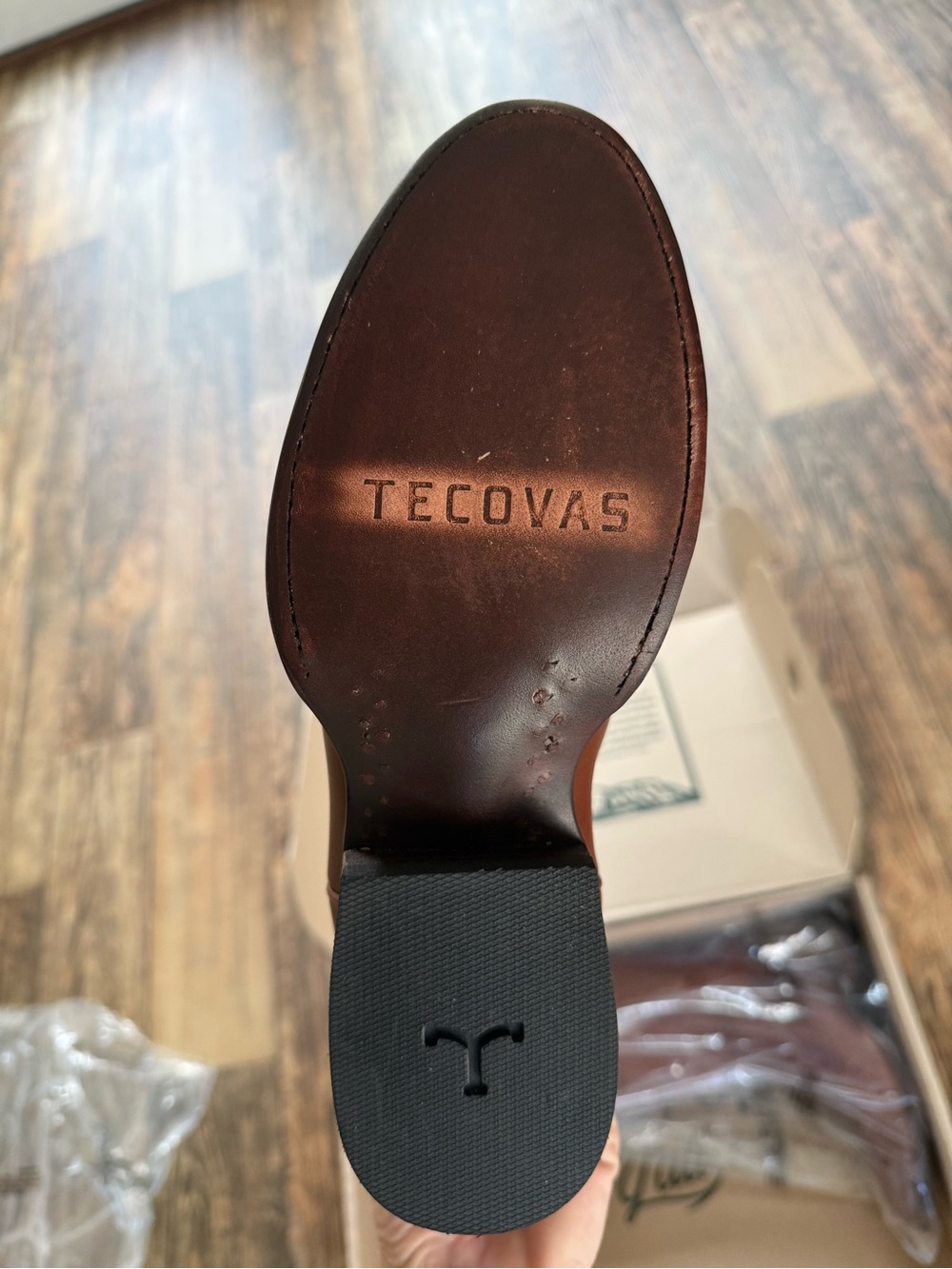 Tecovas Cognac Brown Leather Tall Riding Boot - Picture 4 of 4